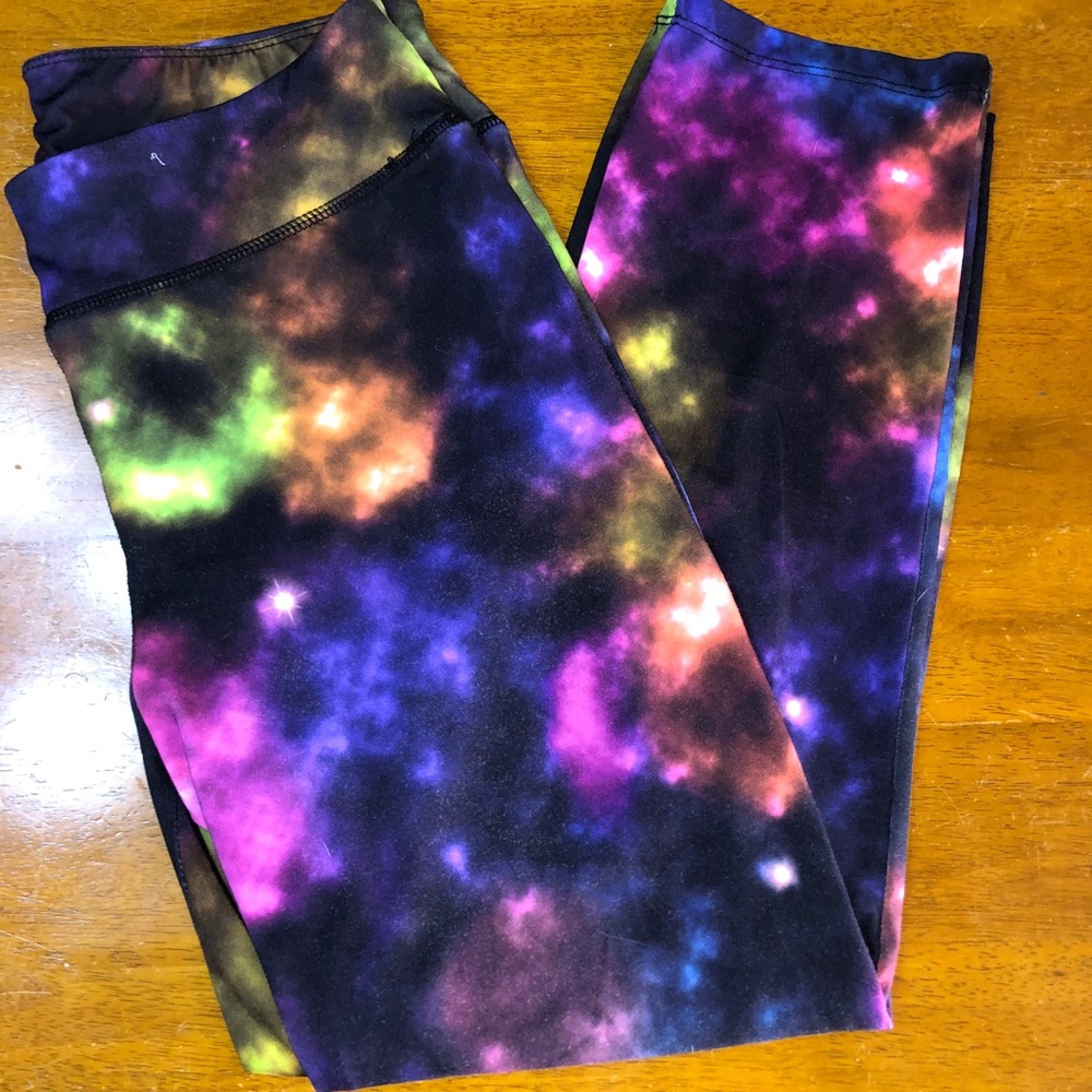 Colorful galaxy capri legging
